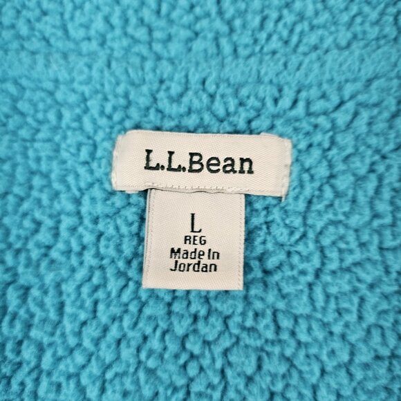 90s LL Bean Trail Fleece Large Blue Half Zip Pullover Gorpcore Vtg Sweatshirt - Picture 9 of 12